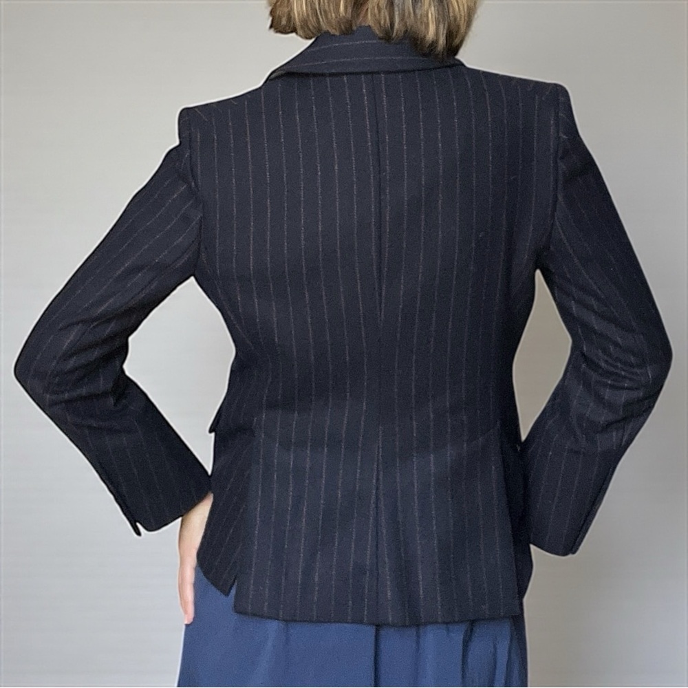 Veronica Beard Tyra Dickey Navy Pinstripe Blazer Jacket Preppy Academia Size 2 - Picture 4 of 15